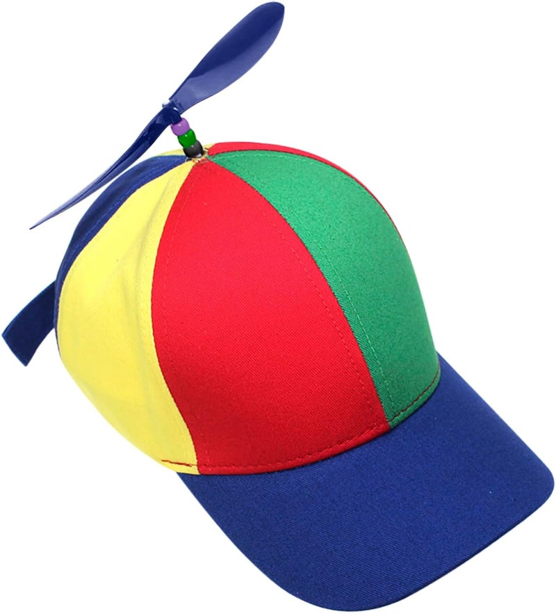 Holiberty Kids Cute Propeller Hat Toddlers Adjustable UV Protection Tennis Baseball Cap Sun Visor Funny Clown Cap Helicopter Top Hat - Image 1
